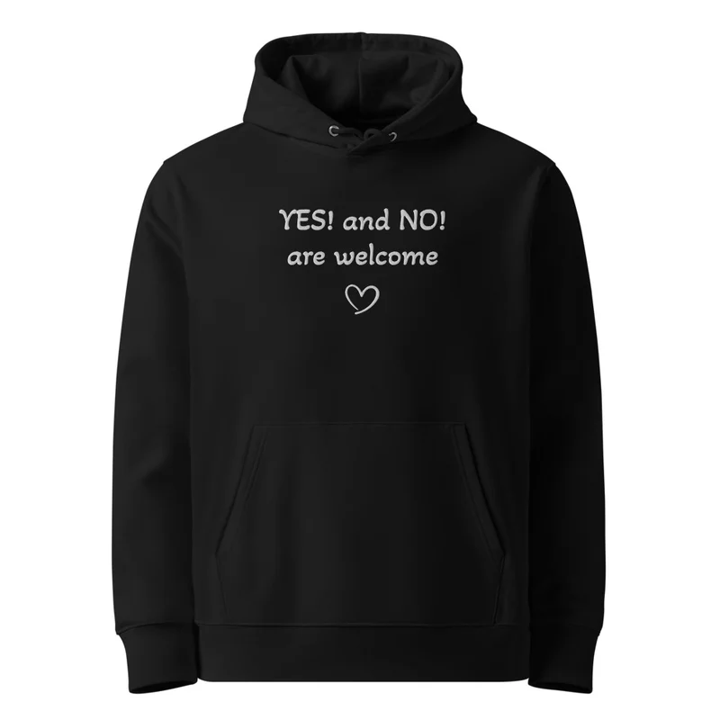 Hoodie YES! and NO! are welcome in Schwarz
